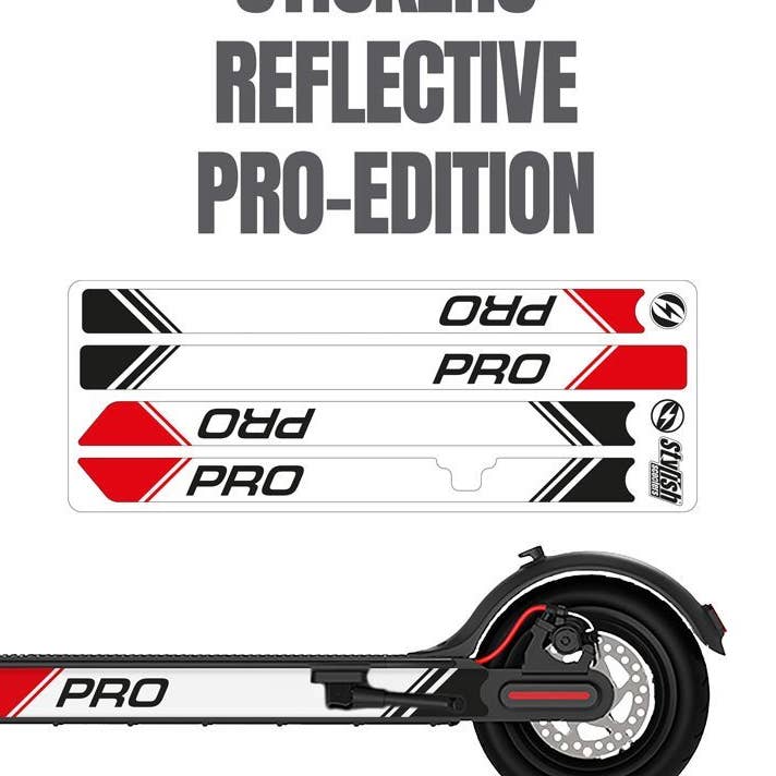 Reflective Vinyl Xiaomi M365 Pro Red-white for wholesale by Stylish Scooters