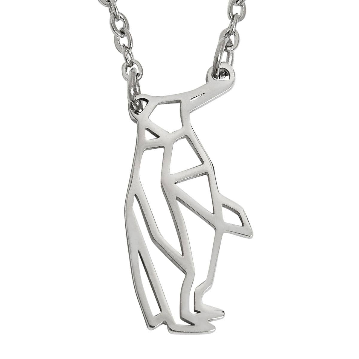 Annie Oak – wholesale Pendant/charm necklace – Penguin Geometric Necklace Silver5
