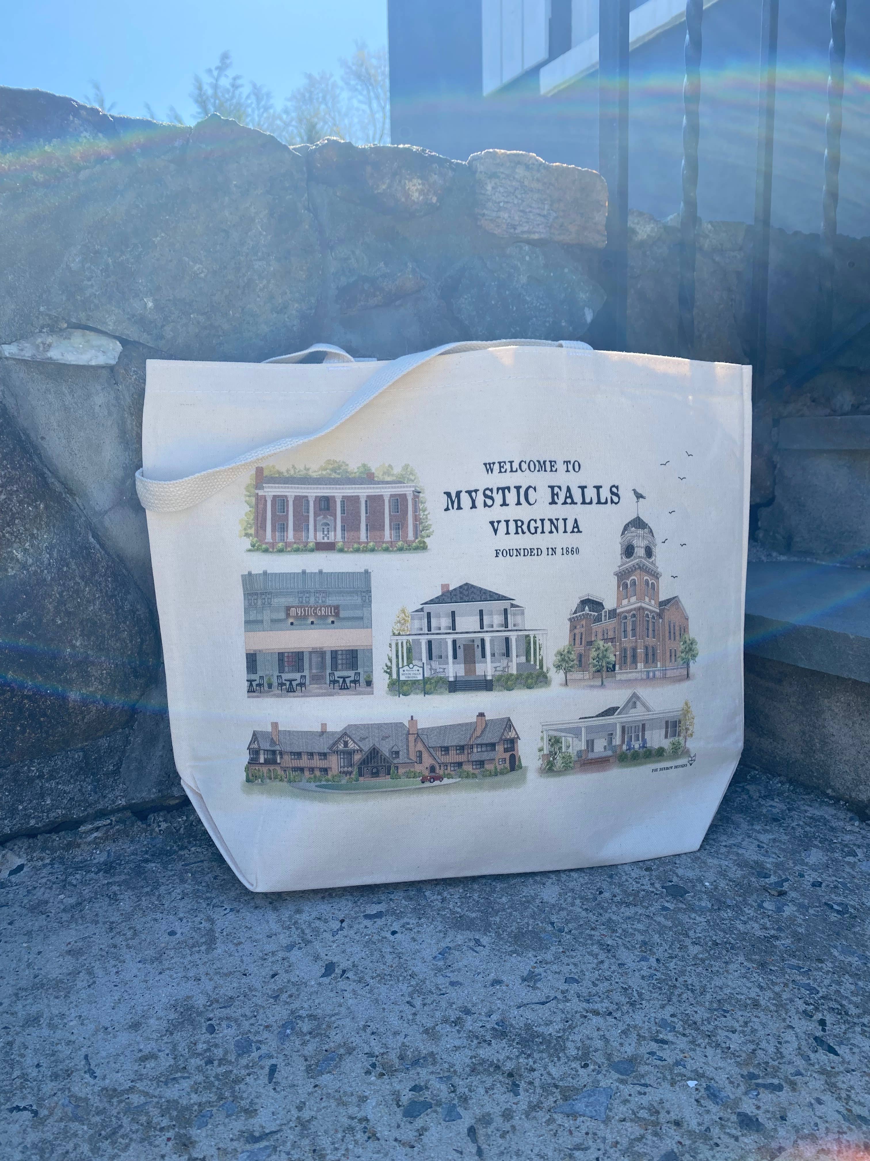 Fox Burrow Designs - Wholesale Tote Bag - Women's - Mystic Falls - Canvas Tote2