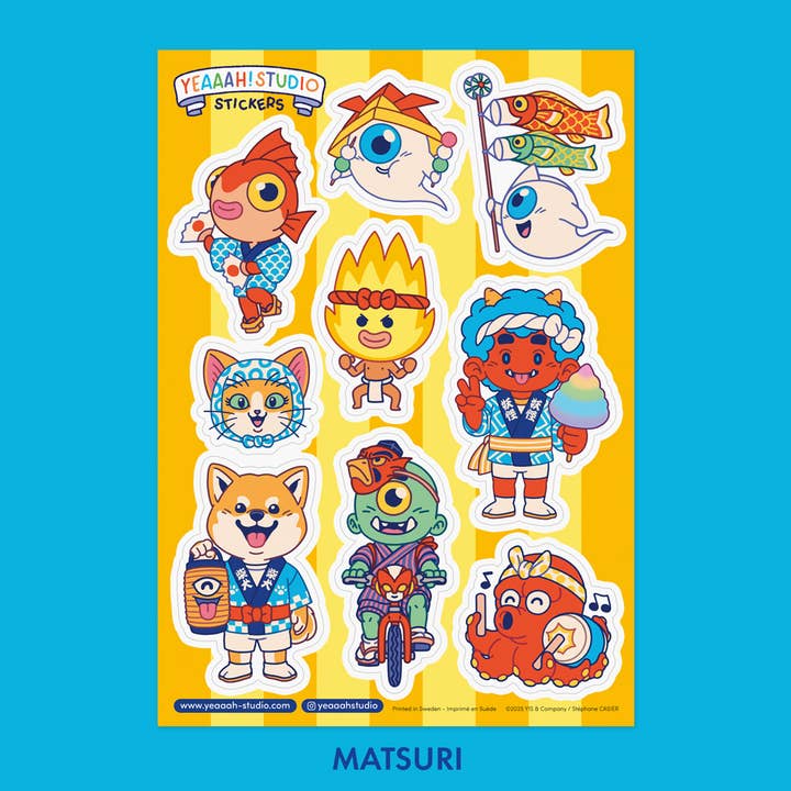 Yeaaah! Studio - Wholesale Sticker - Sticker sheets: 5 different versions to choose from
