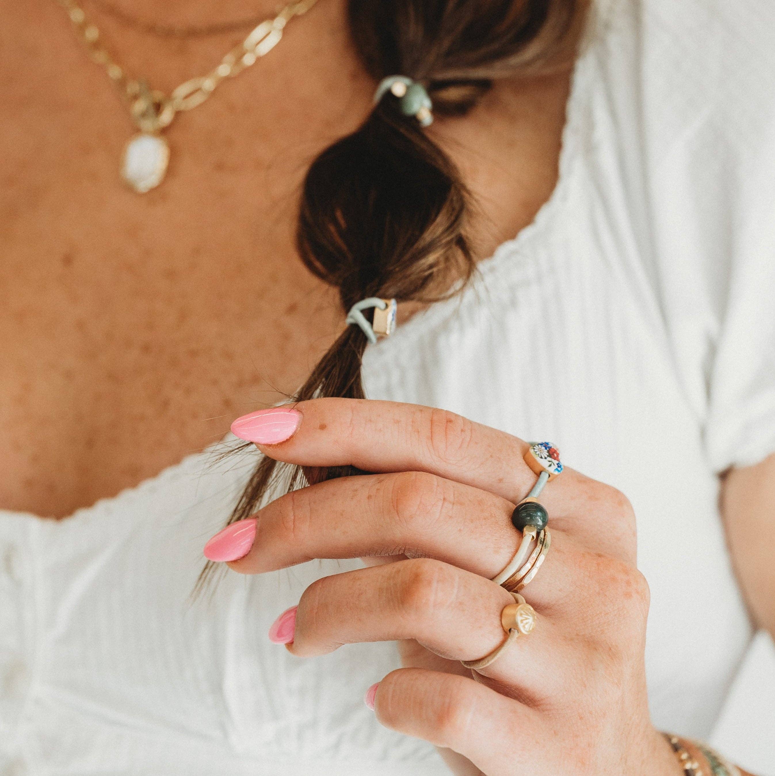 K'lani hair tie bracelets - Wholesale Hair Tie - "Terra' Earth Tones Hair Tie Rings1