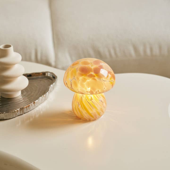 Humber - Wholesale Accent/Desk Lamp - Cordless Glass Mushroom Lamp