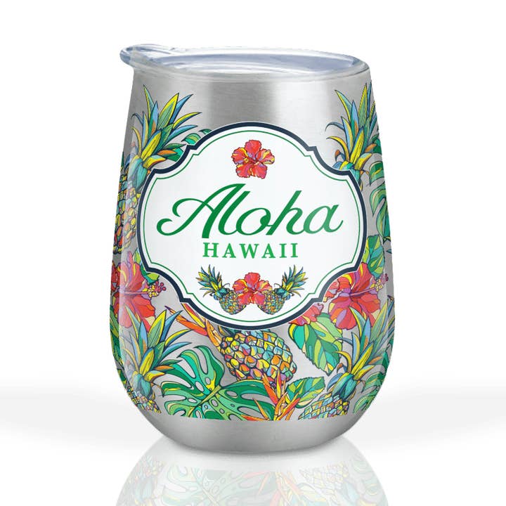 Aangepaste tropische bloemen roestvrijstalen wijnglascollectie voor wholesale door Matrix