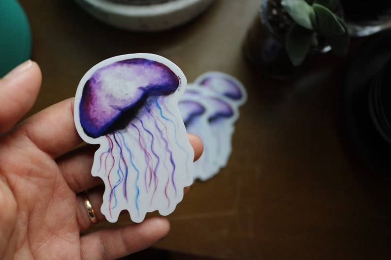 Monellisa – Engroshandel Klistermærke – Vandmænd - vinyl klistermærke2