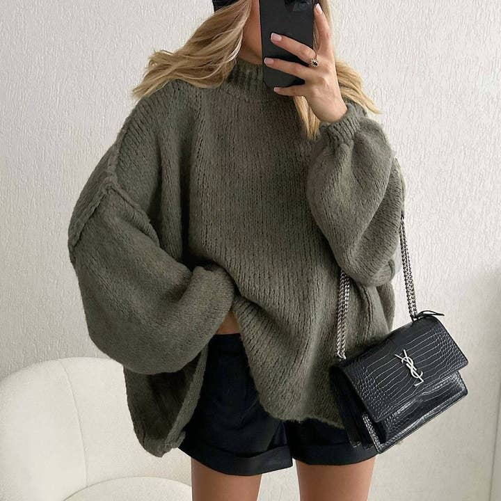 Rosa Clothing - Wholesale Tunic Sweater - Women's - Cozy Knit Oversized Sweater