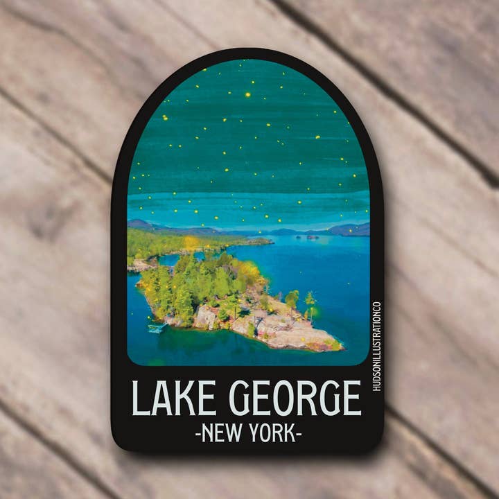 Lake George New York Sticker/Magnet/Print/Postcard for wholesale by About Town Co