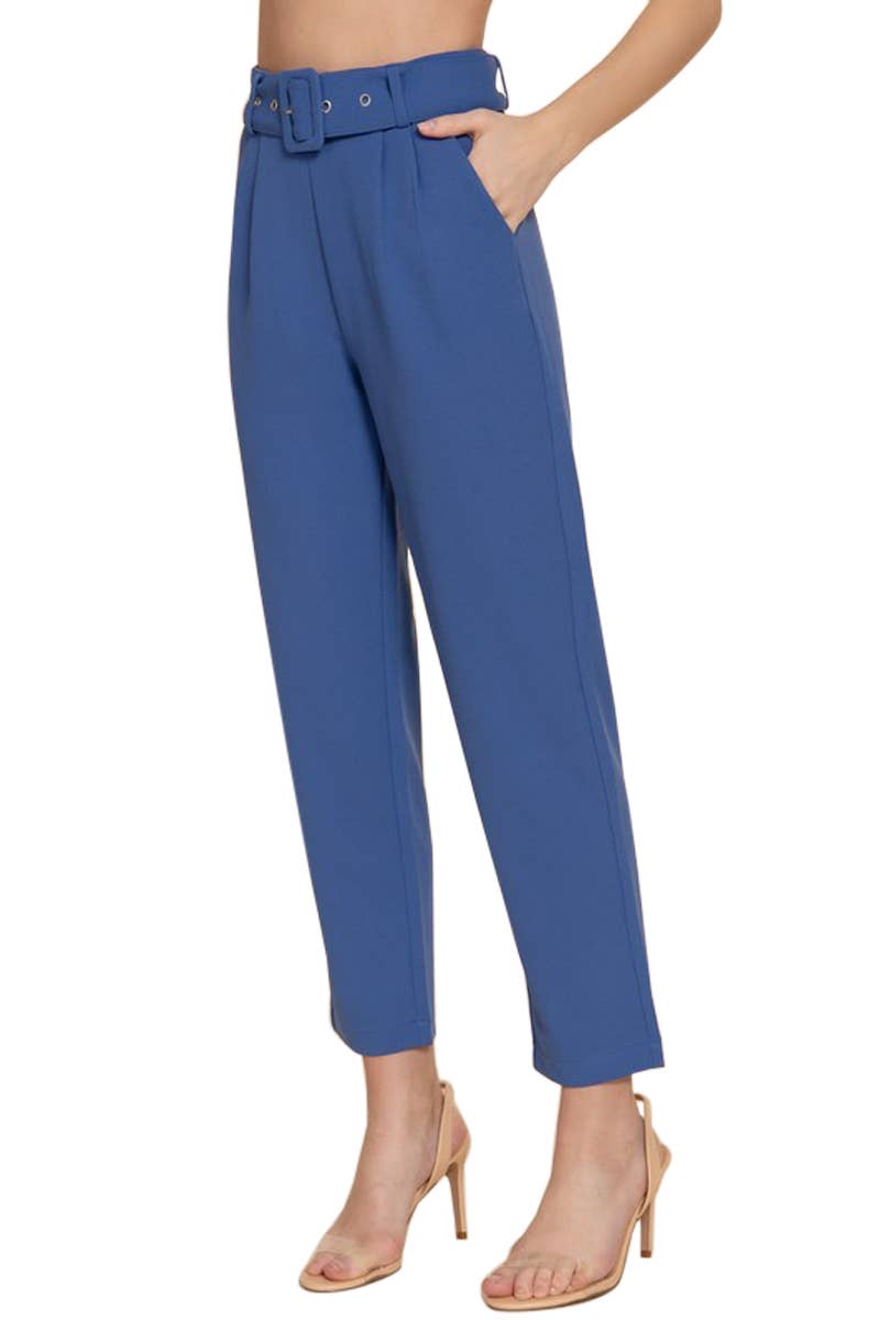 Vanilla Monkey – Calças - Mulher por atacado – Calças Eltch com cinto de bolso frontal3