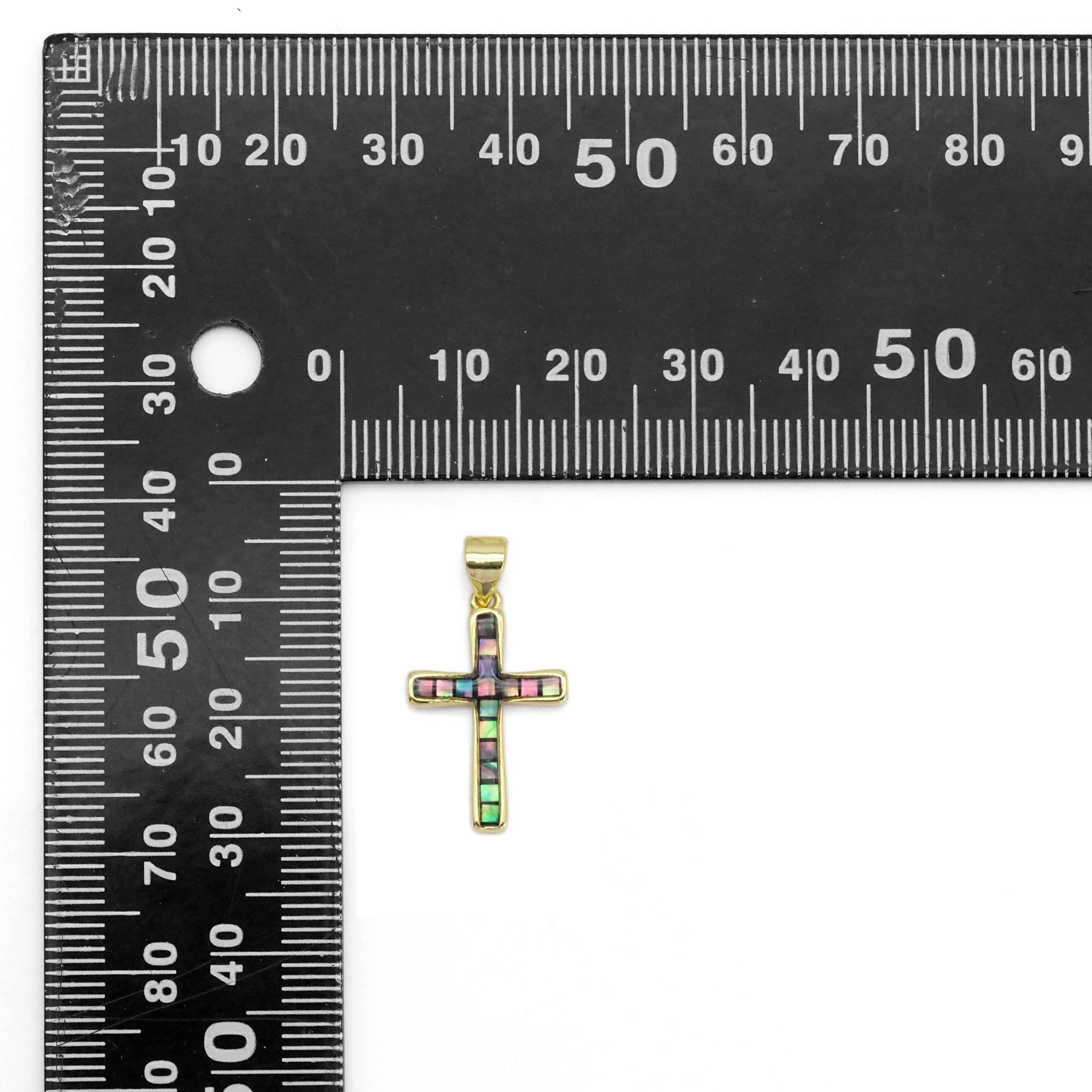 BestBeads&Beyond - Wholesale Individual Charm/Pendant - Abalone Mother of pearl Cross Charm, Sku#LX391/wl232