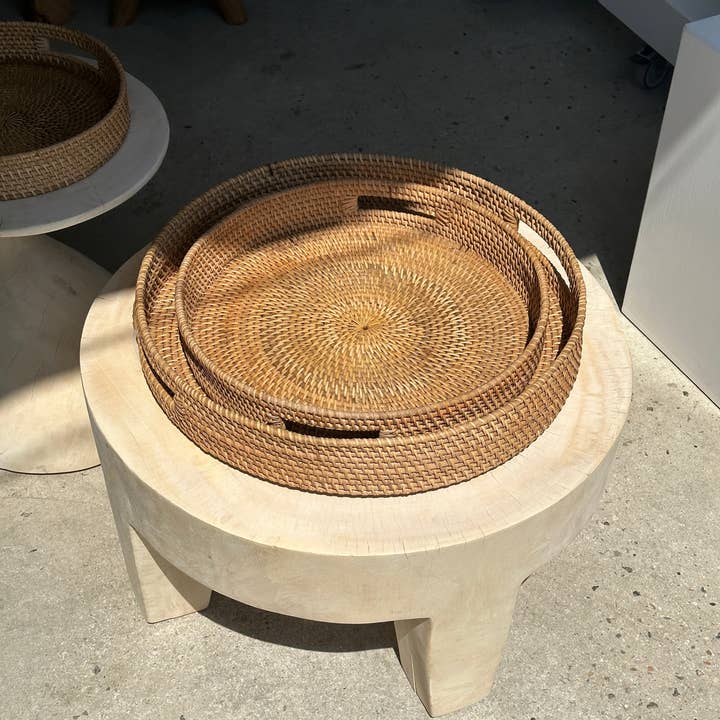 Office Objets - Wholesale Basket - Set of three handcrafted Indonesian wicker baskets in natural rattan (caramel)13