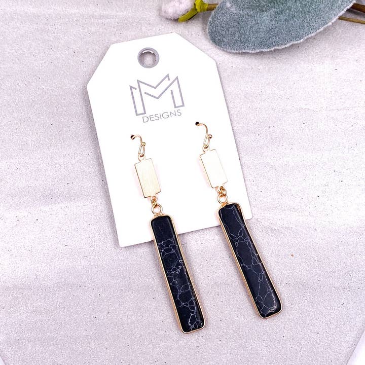 Brincos Spencer - Preto por atacado de MM Designs