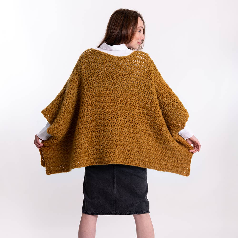 Wool Couture Company - Wholesale DIY Craft Kit - Beginners Poncho Crochet Kit 5