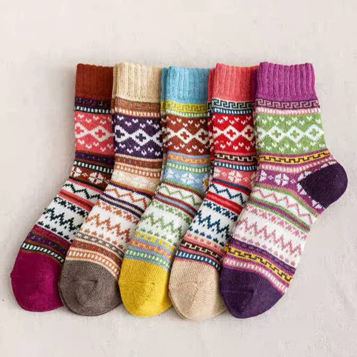 Chaussettes Tricotées Nordiques Confortables (JONIA) pour la vente par LoveLina