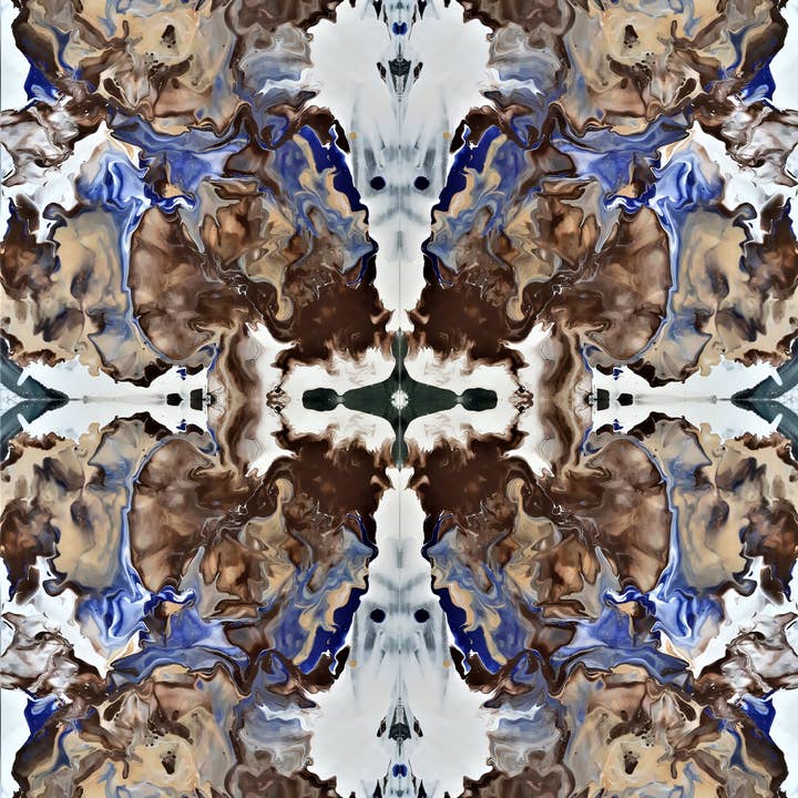 Abstract symmetry IV for wholesale by KALEIDO MARBLING ART