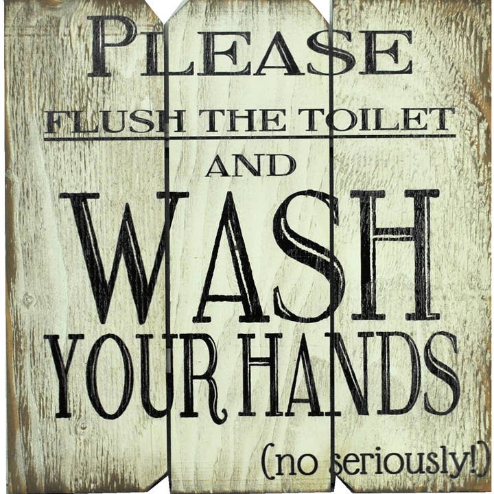 16 x 16 Wit/Zwart Spoel het toilet door en was je... voor wholesale door Boulder Innovations