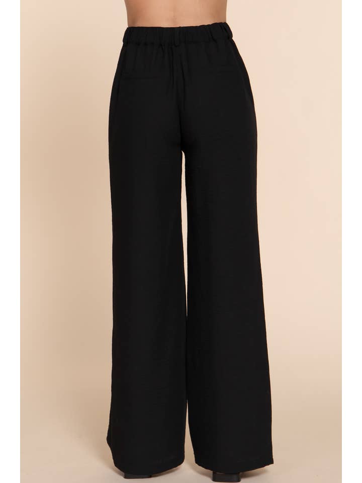 Active Basic | Active USA - Wholesale Pants - Women's - Straight Woven Linen Effect Long Pants6