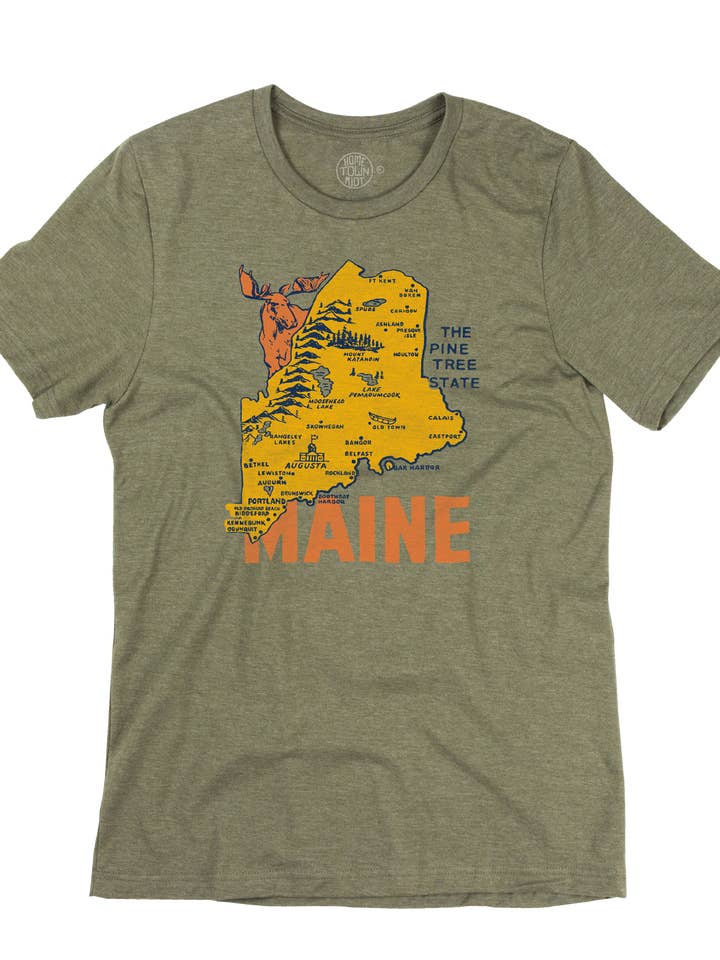 Staatsshirt van Maine The Pine Tree voor wholesale door HomeTown Riot