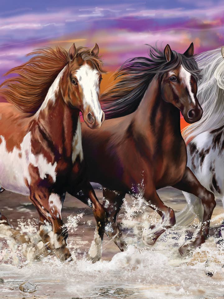 ED/Horses On Beach for wholesale by Greeting Cards by Norcard