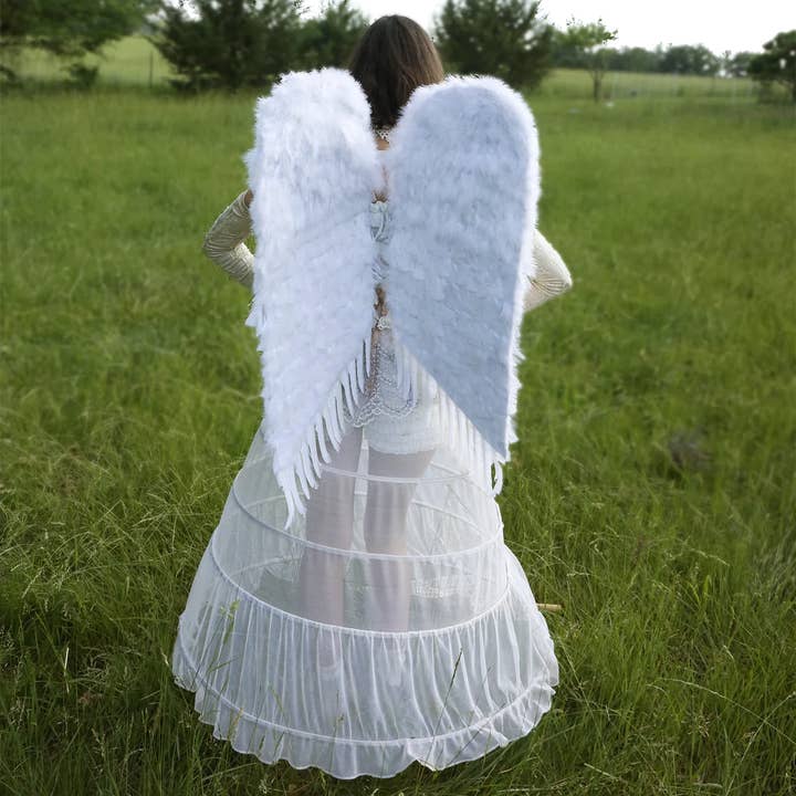 Zucker Feather Products - Wholesale Costume – Women's - Adult White Angel Costume Wings - Large Halloween