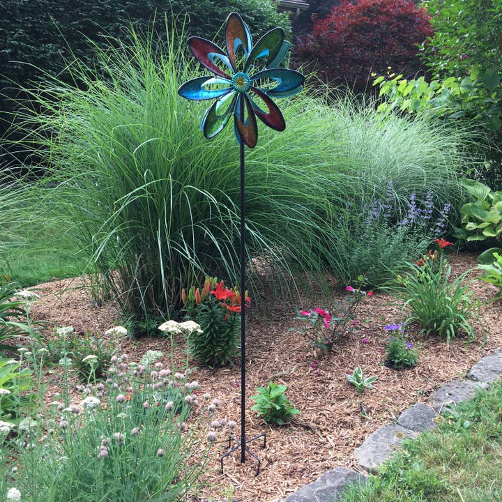 Santa’s Workshop Inc. - Wholesale Wind Spinner - 59" Double Rotating Spinner Stake2