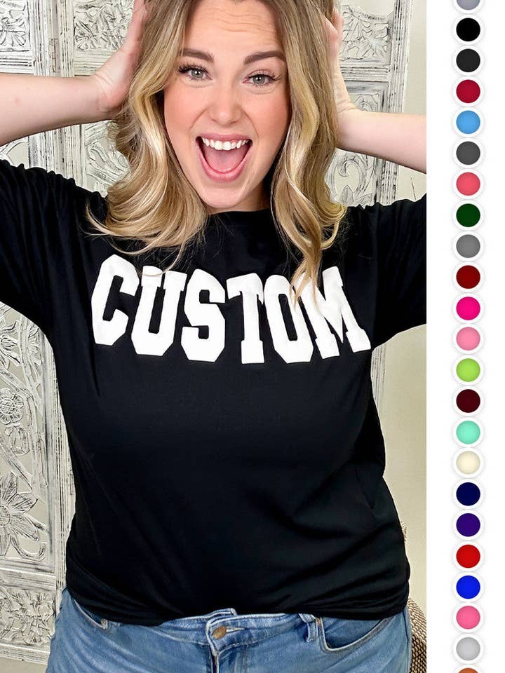 T-shirt graphique personnalisé Magic Puff avec grandes lettres pour la vente par Sugar Stitch