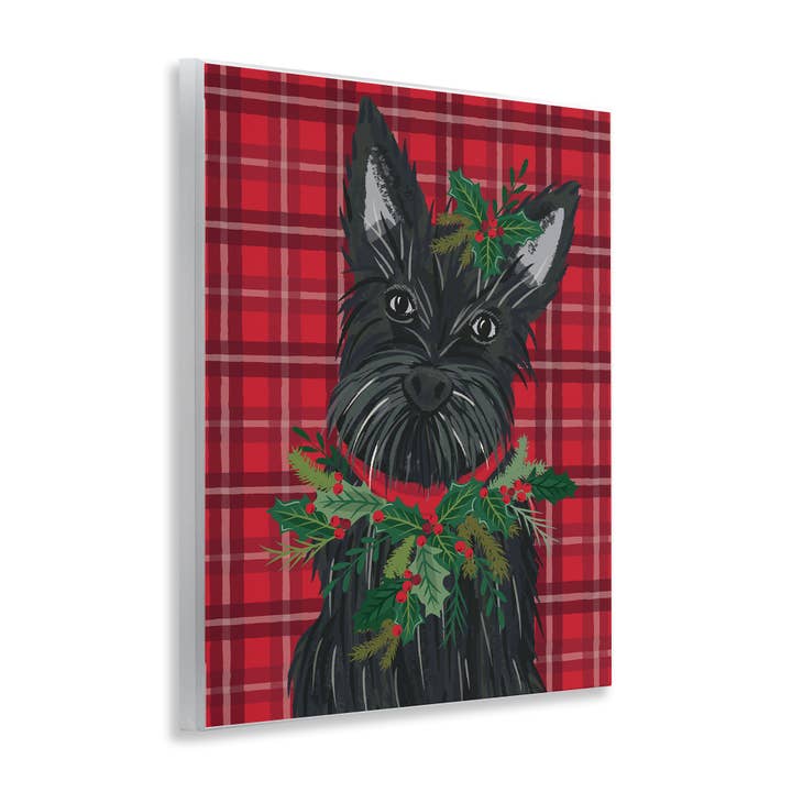 Stupell Industries - Wholesale Wall Sign - Scottie Dog on Red Plaid - Unframed Wall Art3