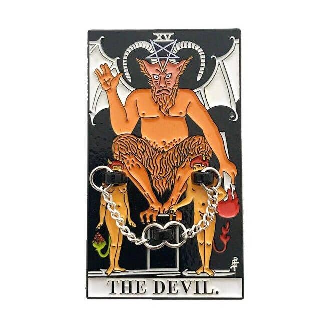 Devil Pin - 2" Moving Chain for wholesale by Memento Mori Goods