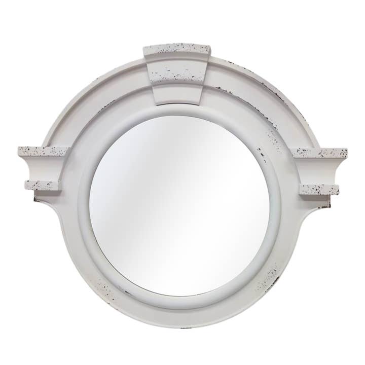 VIP Home & Garden - Wholesale Wall Mirror - VIP Wood 20.5 in. White Round Mirror
