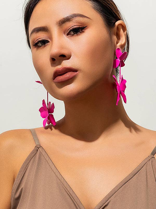VividLux - Wholesale Dangle Earrings - Flower Shape Drop Earrings Earrings Accessories18