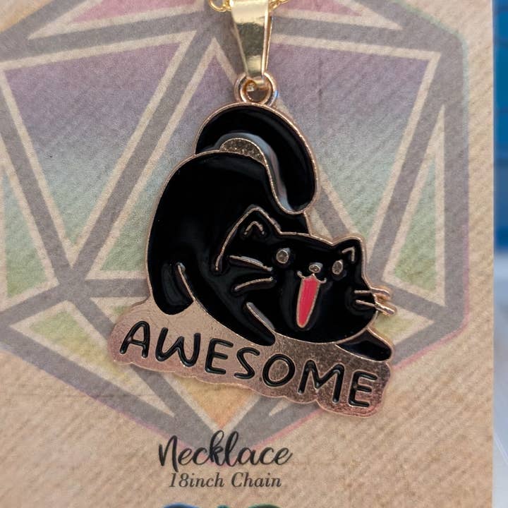 Con-Quest Crafts - Wholesale Pendant/Charm Necklace - Cute & Sassy Black Cat Necklaces