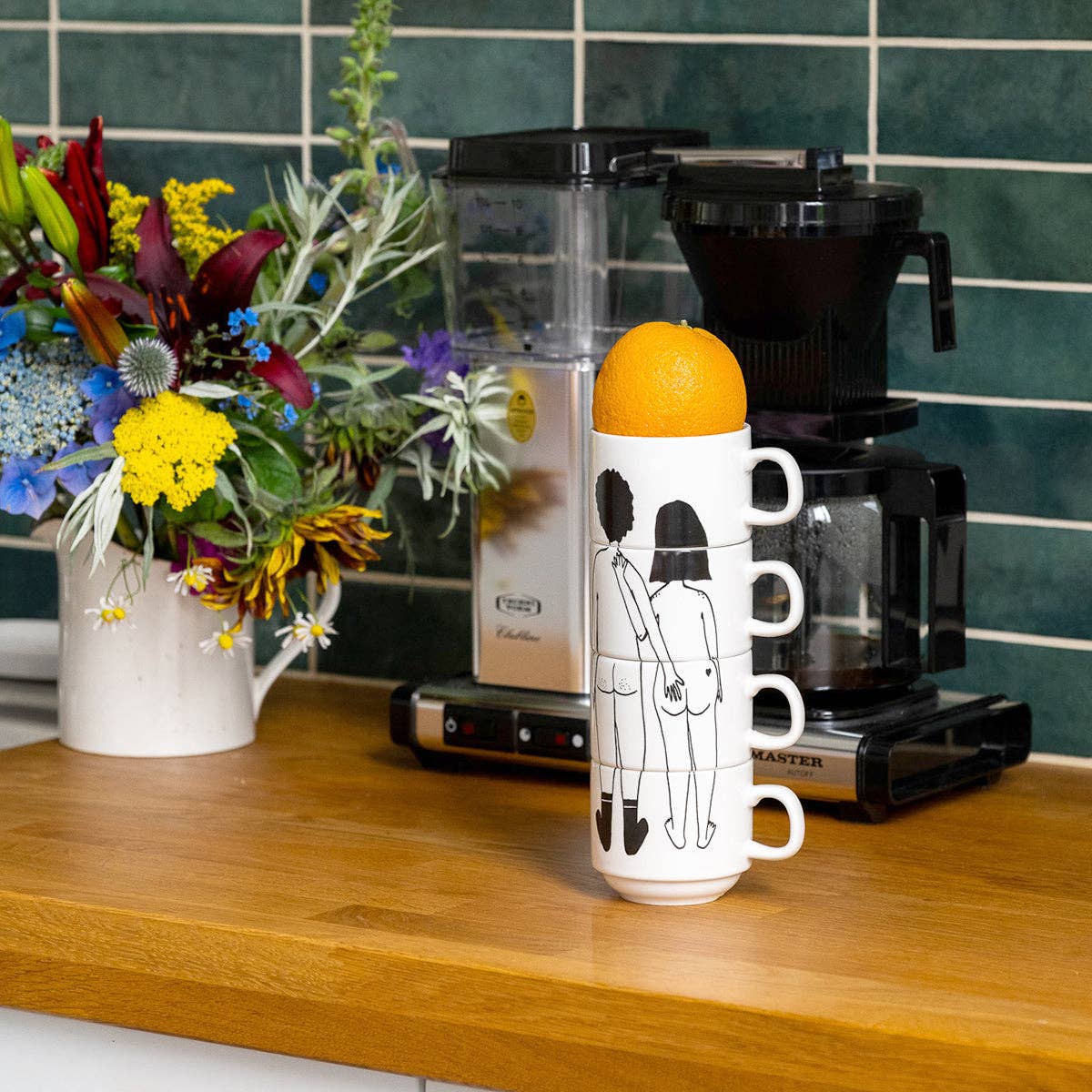 helen b - Wholesale Coffee Mug - stackable mugs naked couple back (set *4)2