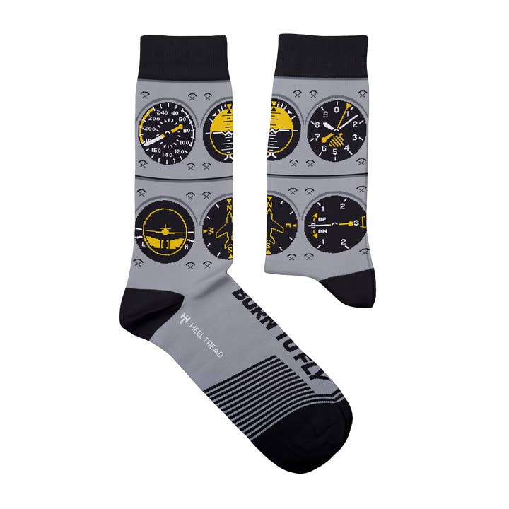 Sock Affairs – Großhandel Socken - Unisex – Socken für Flugzeuginstrumente als Geschenk