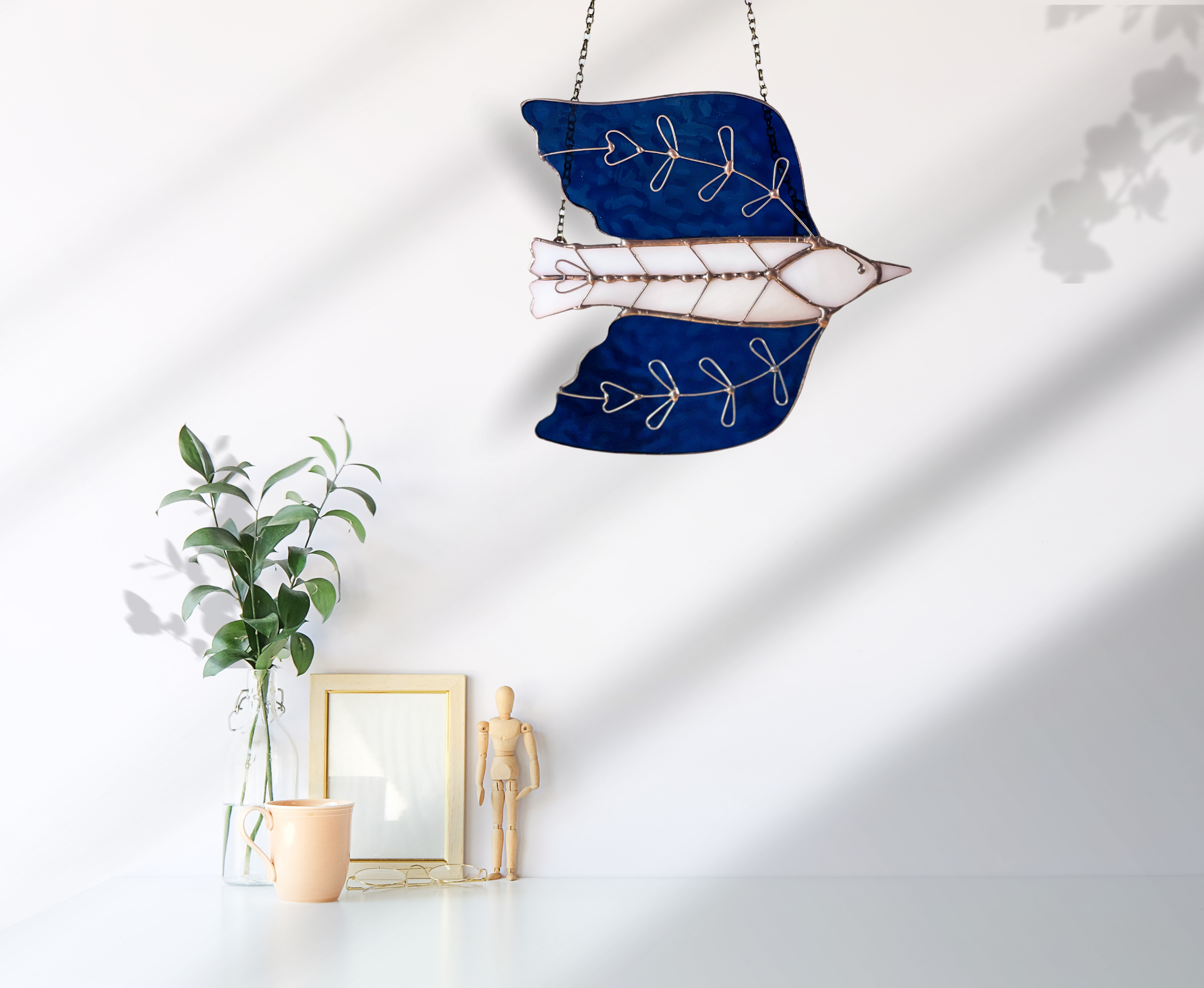 Samara Designs Studio – wholesale Suncatcher – Stained Glass Folk Art Bird2