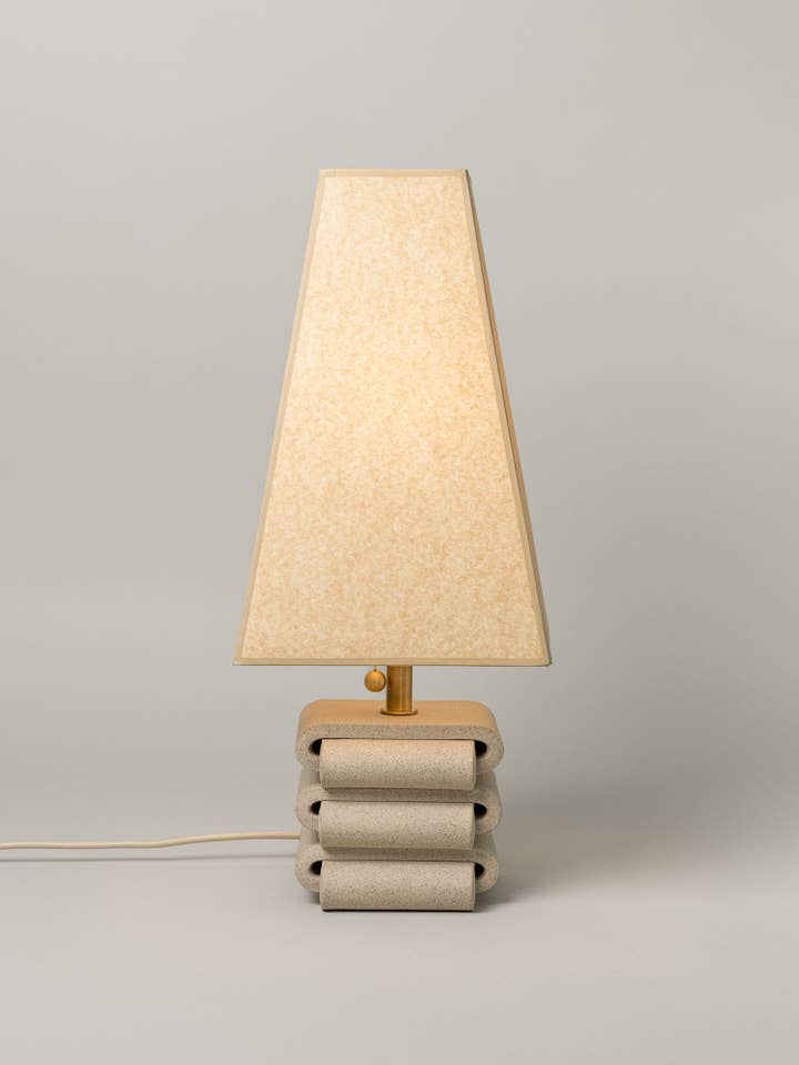 Gio Table Lamp, Sand / 4 Shade Options for wholesale by Virginia Sin