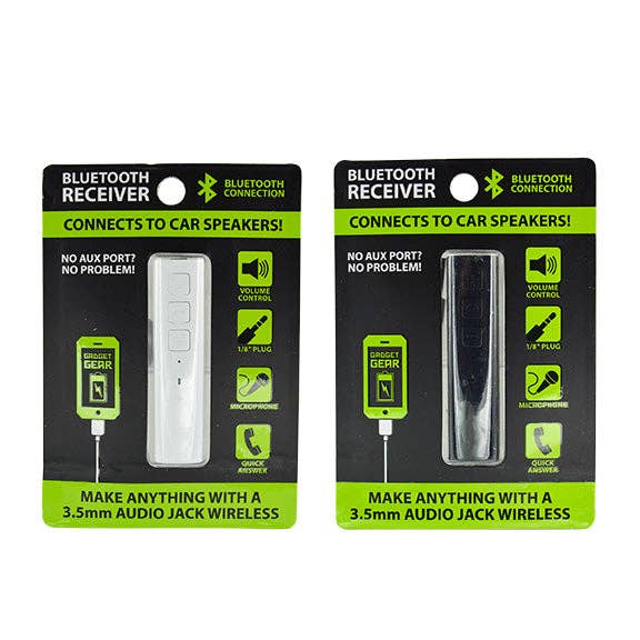 Novelty Closeout - Wholesale Charging Cable - Gadget Gear Bluetooth Receiver Aux Assortment- 6/Pack