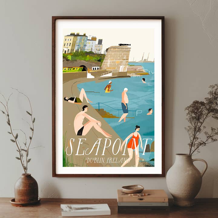 Conor Langton Art - Wholesale Art Print - Seapoint, Dublin, Ireland, Art Print1