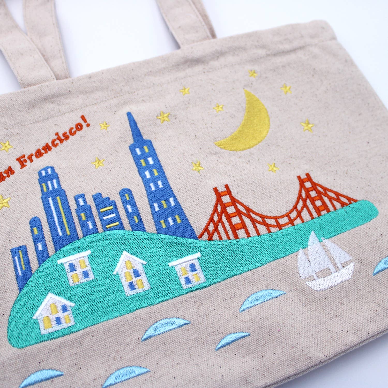 Tomoko Maruyama - Wholesale Lunch Bag/Box - Embroidered San Francisco Skyline Lunch Bag2
