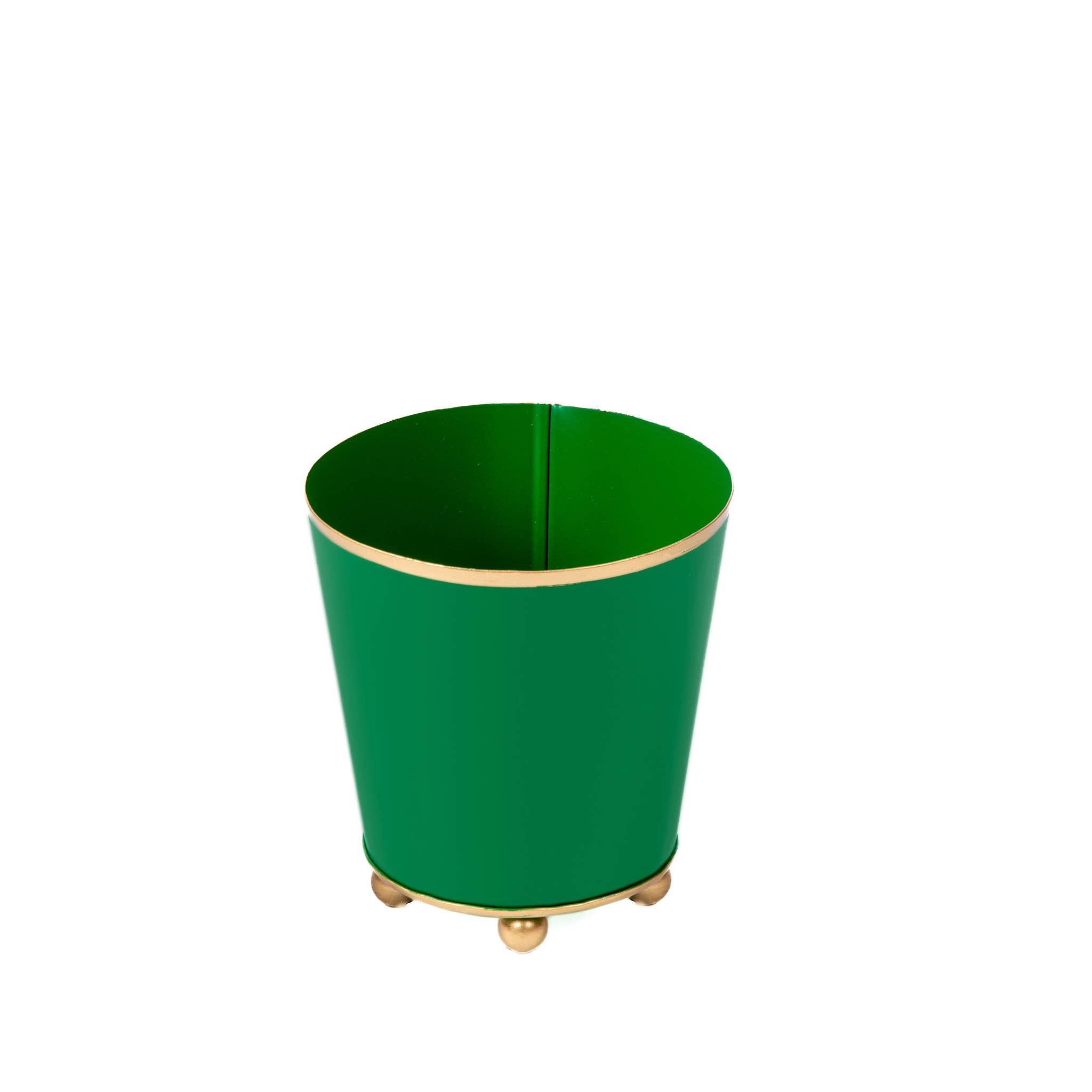 Mattie Round Cachepot Planter - Emerald Green for wholesale on Faire0