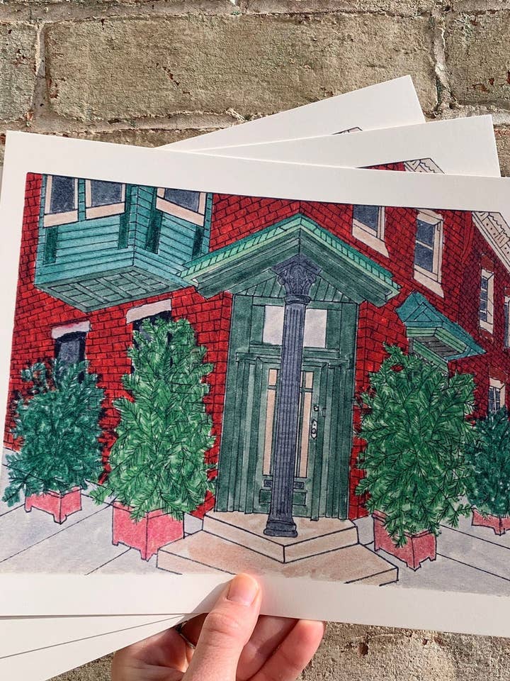 Colonne d'angle, rangée, maison, impression 8x10 pour la vente par ArtByAlicia