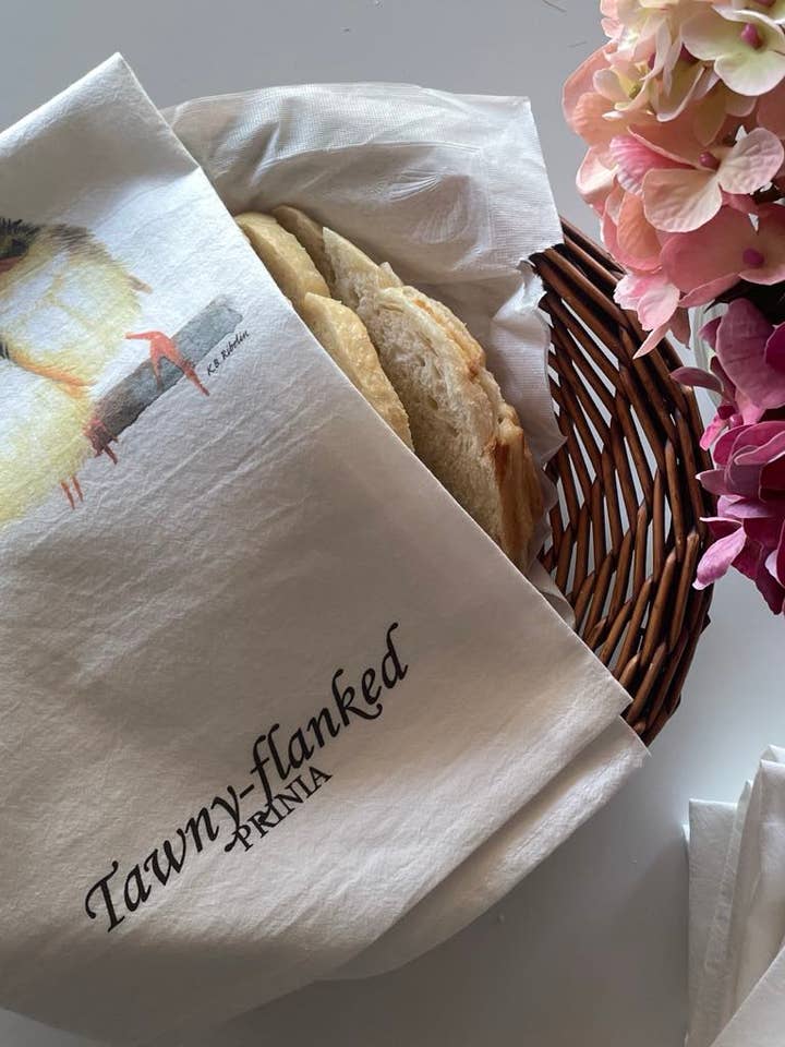 Tawny-Flanked Prinia - Tea Towel for wholesale by Bird Art by KB