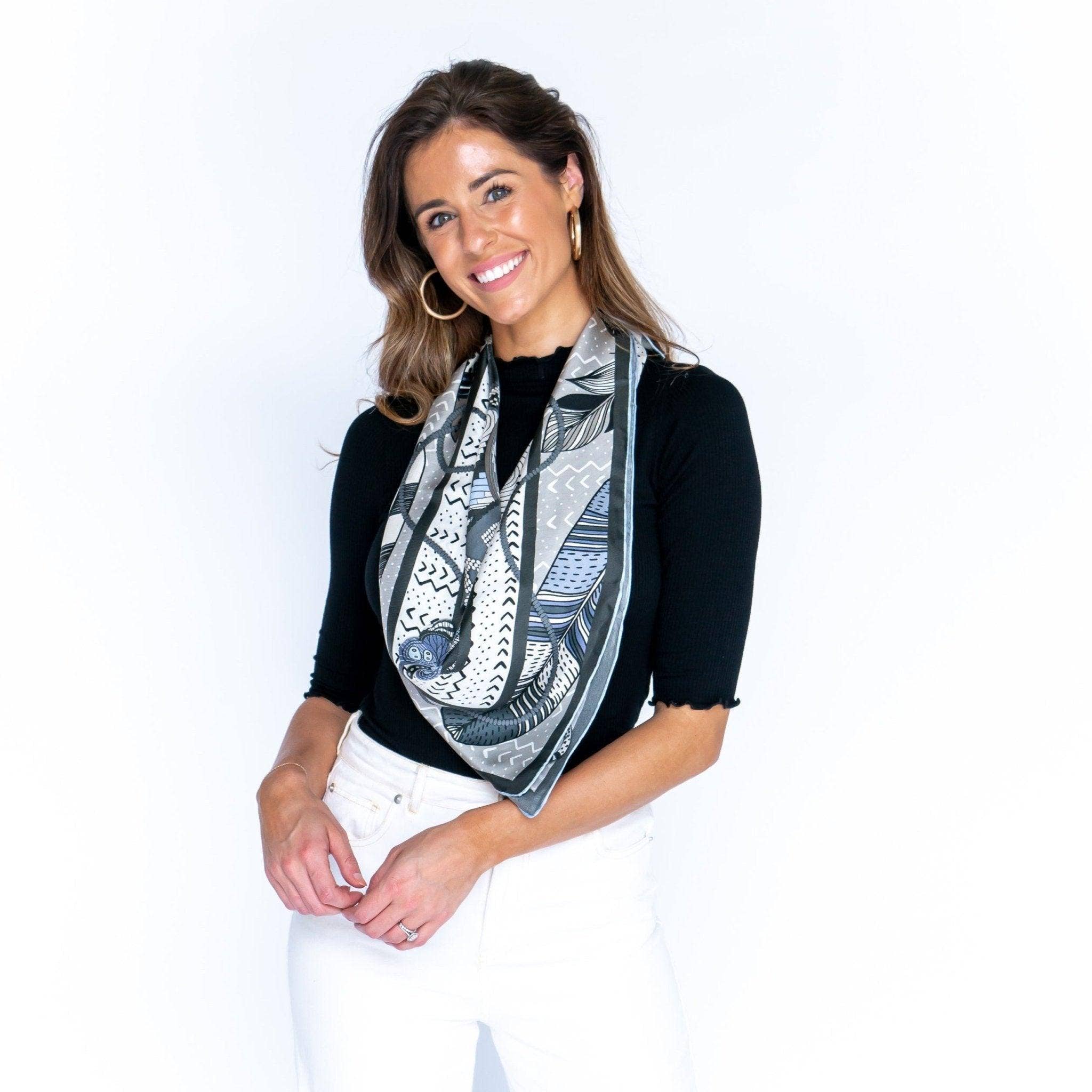 CB Grey - Wholesale Sjaal - Dames - De Coco zijden sjaal2