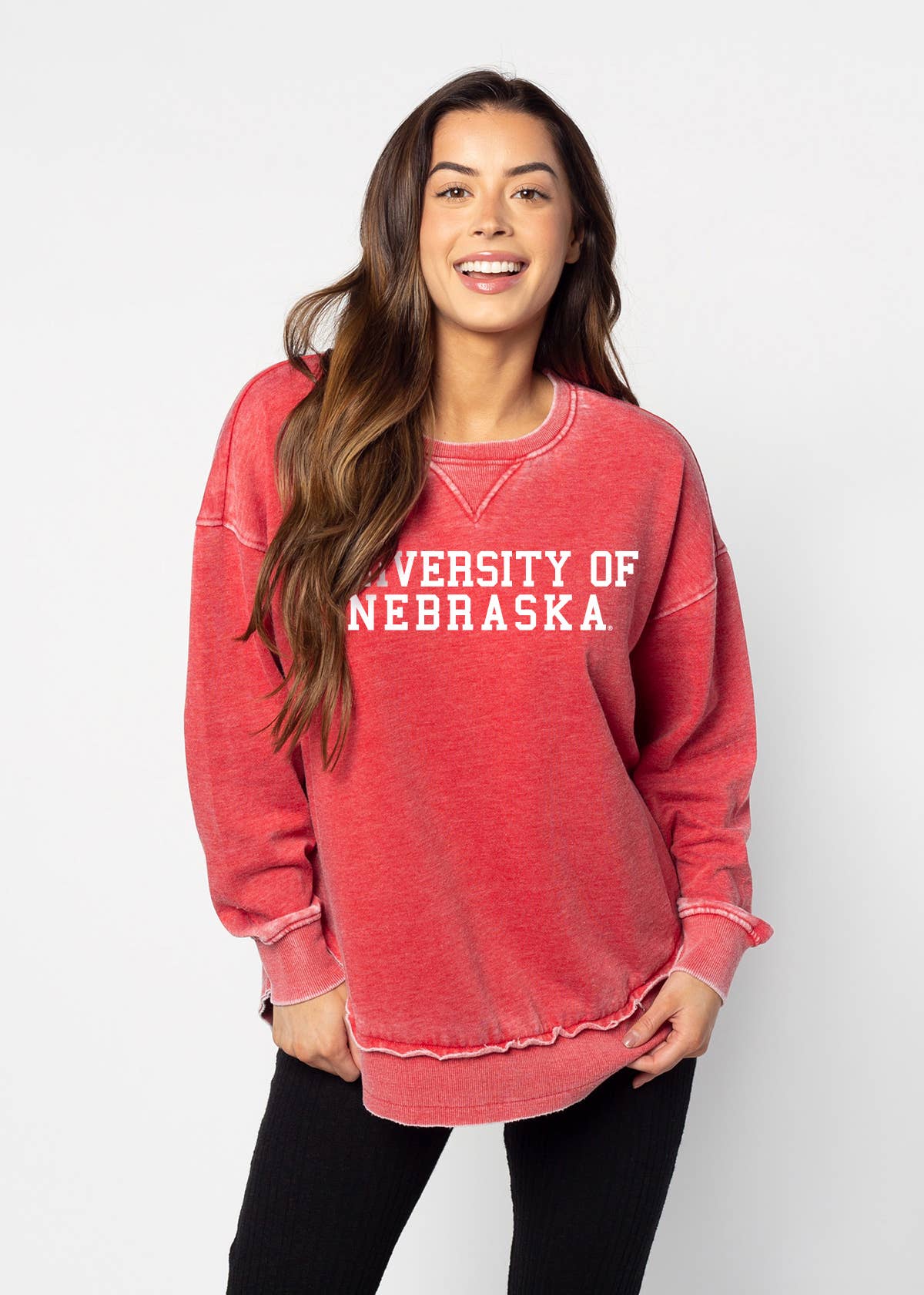 chicka-d - Wholesale Graphic Sweatshirt - Women's - BIG TEN Burnout Campus Pullover5