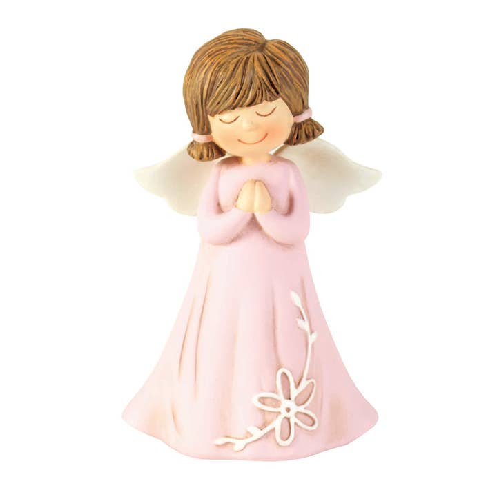 Dicksons - Wholesale Decorative Figurine - Angel Figurine Pink Praying Hands Resin