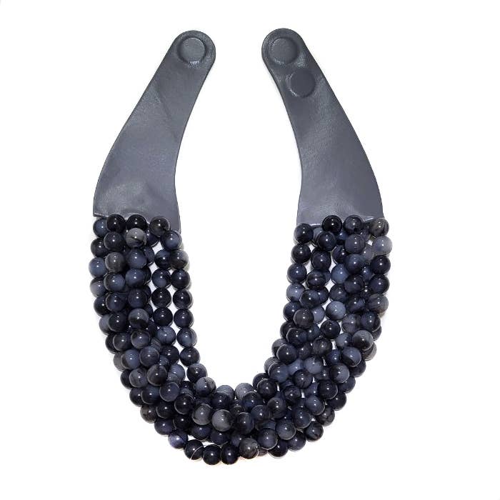 anbfashion - Wholesale Beaded/Pearl Necklace - *BEST* NEW BELLA CHUNKY BEADED LAYERED MAGNETIC NECKLACE 35