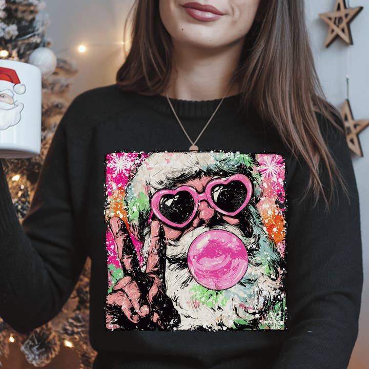 Grunge Cool Santa Theme Sweatshirt for wholesale by JAC Wholesale
