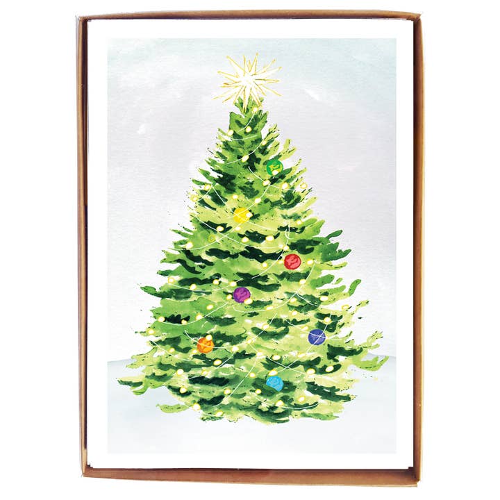 O Christmas Tree - box of 8 for wholesale by mollyOcards