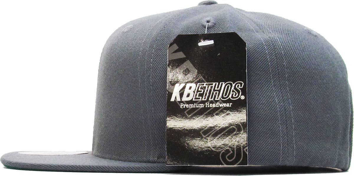 KBETHOS - Wholesale Flat Brim Cap - Men's - Wool Blend Snapback15