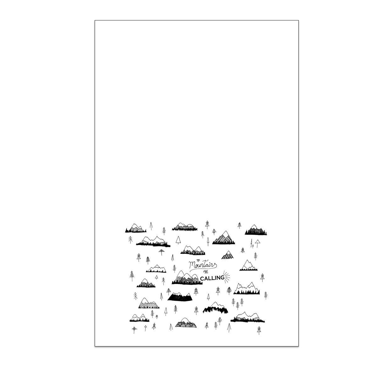 Corvidae drawings & designs - Wholesale Tea Towel - Mountains are Calling Tea Towel1