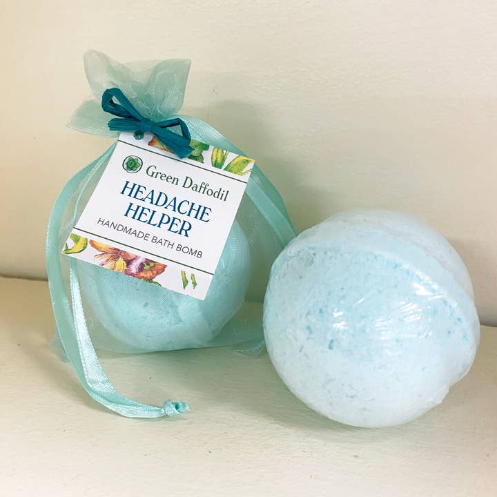 Headache Helper Bath Bombs for wholesale by Green Daffodil Bath & Body