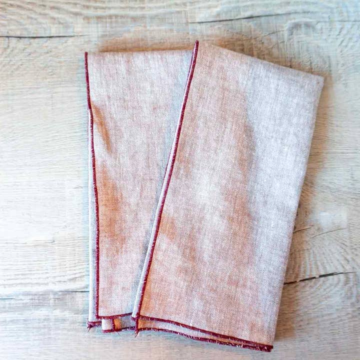 55% Linen Blend - 18 Inch Cloth Napkin - Set of 2 for wholesale by West Coast Handmade