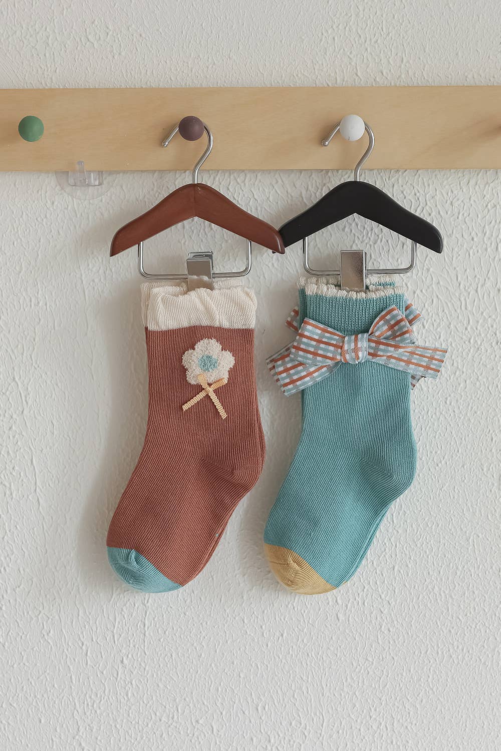 Multicolored 🧦 Pack of 4 Pairs of Children's Socks 🎀🌸 for wholesale on Faire3